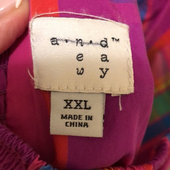 A NEW DAY VIBRANT MADRAS PLAID SUNDRESS • SPAGHETTI STRAPS • FISHTAIL HEM•SZ XXL - Picture 11 of 17